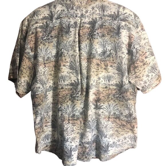 Vintage Cherokee Women’s Button Down Short Sleeve Shirt Tree And Shrub Print W26 - Picture 5 of 5